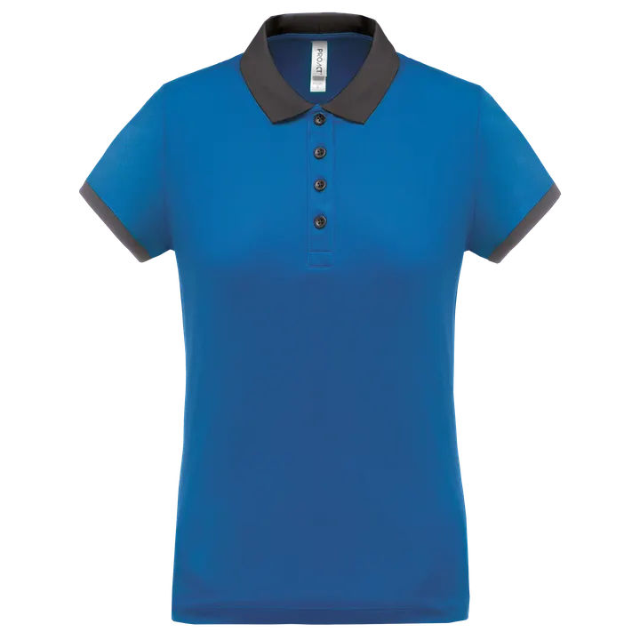 Performance Piqué-Polohemd für Damen Sporty Royal Blue / sporty grey