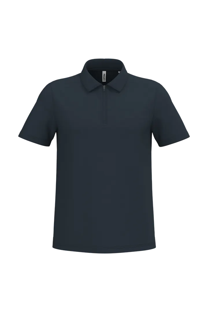 Herren Sport-Poloshirt mit 1/4-Reißverschluss Navy