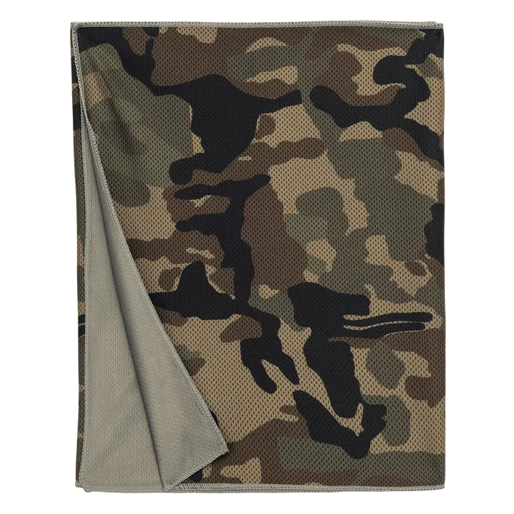 Serviette sport rafraîchissante - 100 cm x 30 cm Olive Camouflage