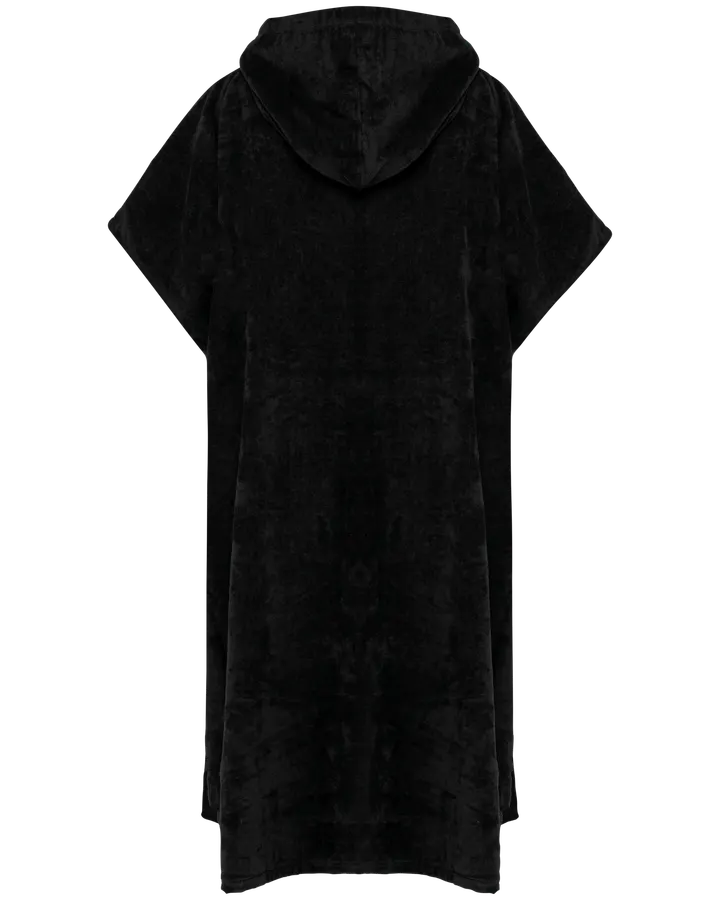 Poncho éponge à capuche unisexe Black
