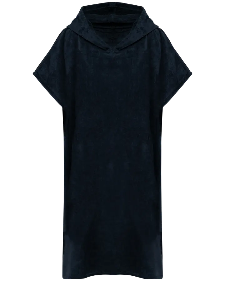 Poncho éponge à capuche unisexe Navy