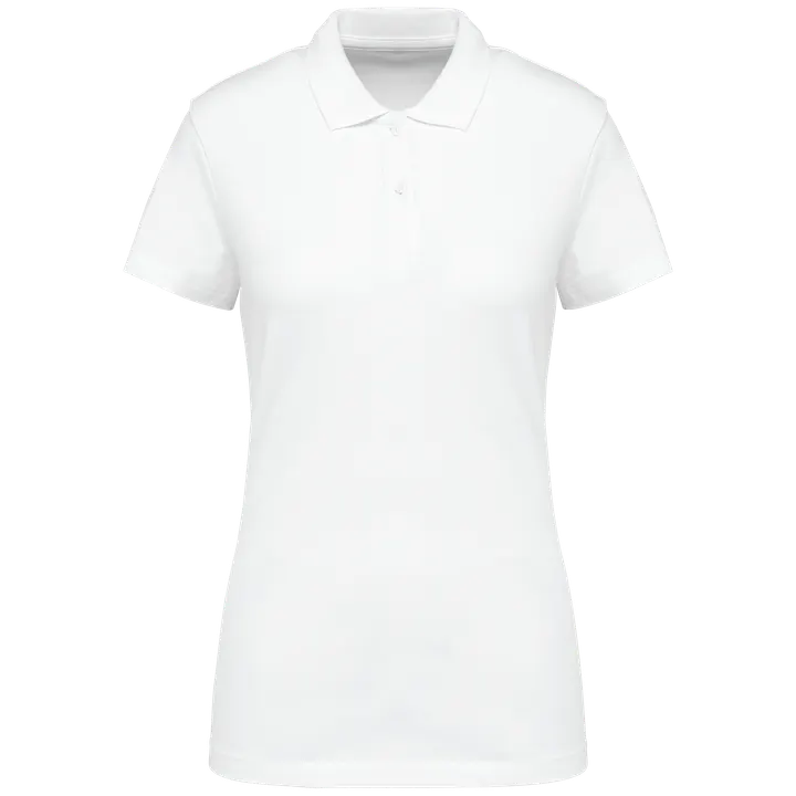 Polo Supima® manches courtes femme White