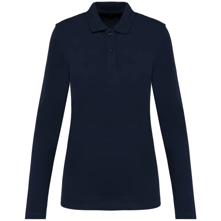 Polo Supima® manches longues femme Deep Navy