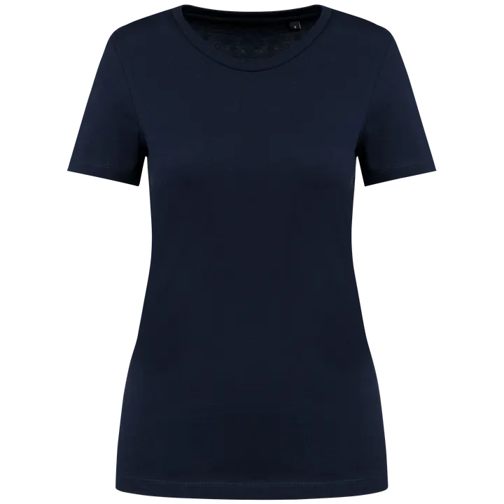 Supima® Damen-T-Shirt mit Rundhals ausschnitt und kurzen Ärmeln Deep Navy