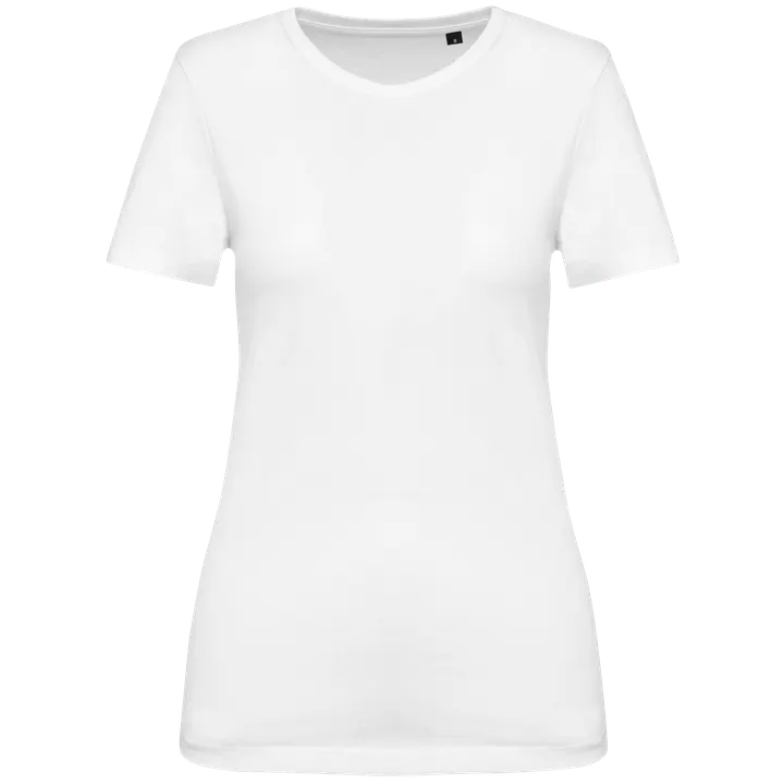 Supima® Damen-T-Shirt mit Rundhals ausschnitt und kurzen Ärmeln White