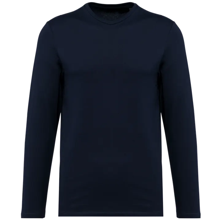 Supima® Herren-T-Shirt mit Rundhalsausschnitt und langen Ärmeln Deep Navy