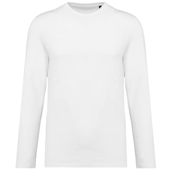 Supima® Herren-T-Shirt mit Rundhalsausschnitt und langen Ärmeln White
