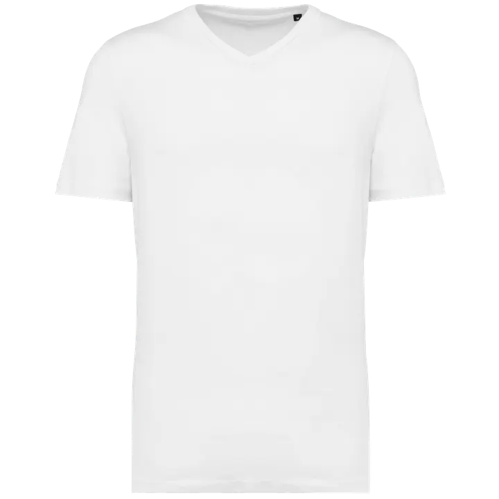 Supima® Herren-T-Shirt mit V-Ausschnitt und kurzen Ärmeln White