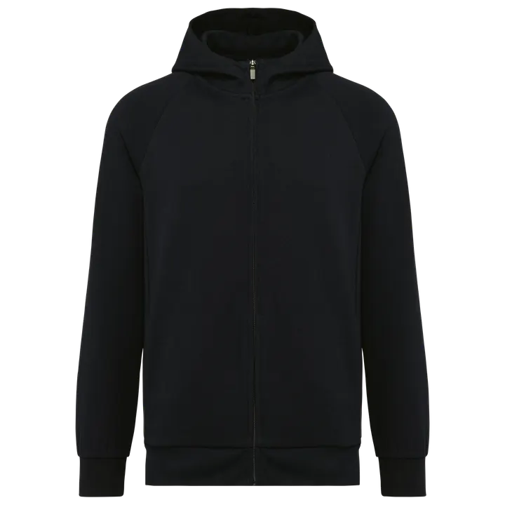 Herren-Reißverschlussjacke mit Kapuze Black