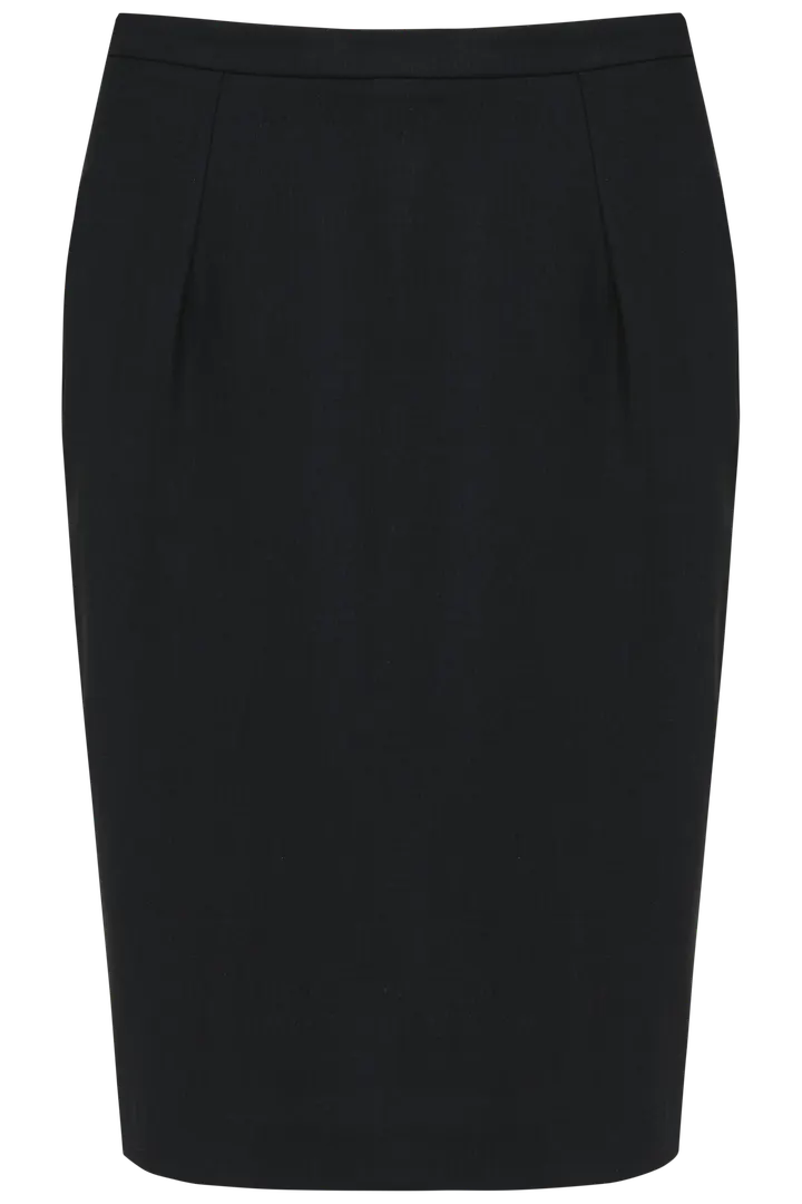 Gerade geschnittener Rock Black