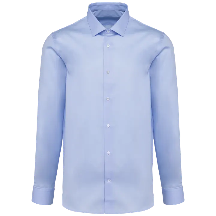 Oxford Pinpoint-Herrenhemd mit langen Ärmeln Essential Blue