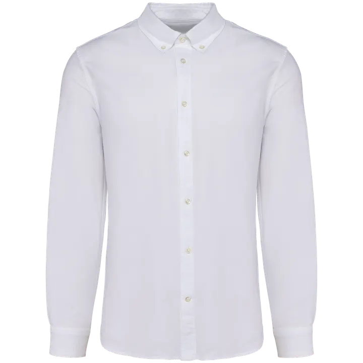 Chemise Oxford manches longues homme White