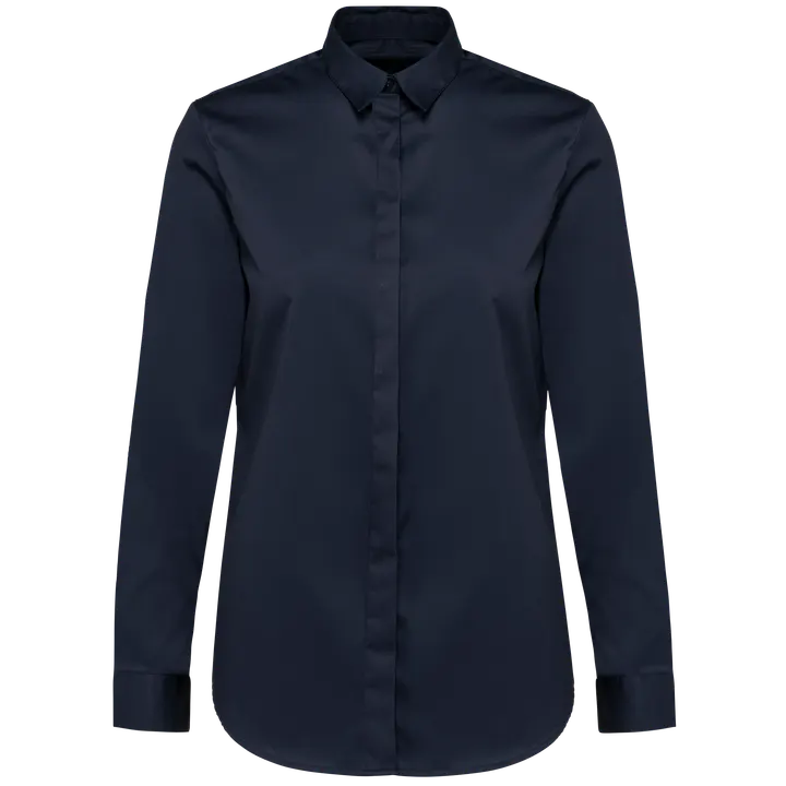 Chemise twill manches longues femme Navy