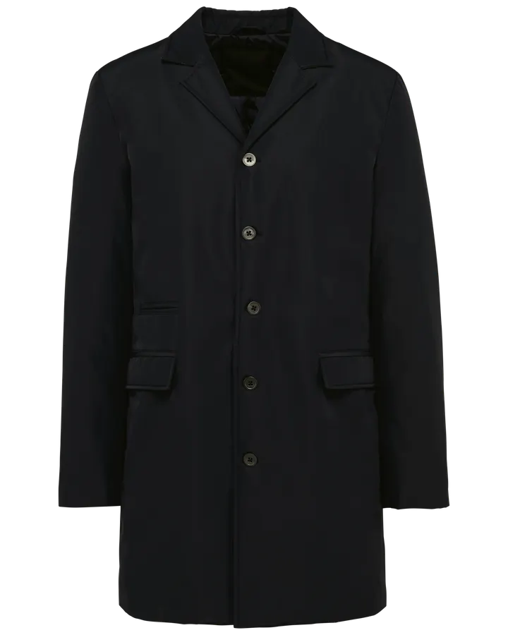 Strukturierter Herren-Trenchcoat Black