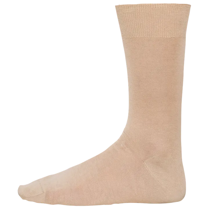 Herrensocken aus Baumwolljersey mit Fil d'Écosse-Baumwolle Beige