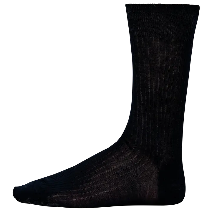 4 x 2 Fil d'Écosse Herrensocken aus Baumwollripp Navy