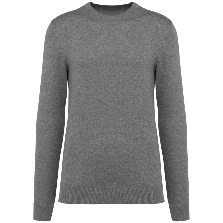 Supima®-Herrenpullover mit Rundhalsausschnitt Grey Heather