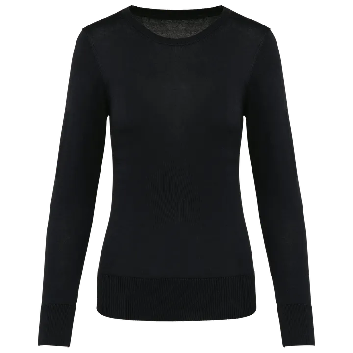 Pull Supima® col rond femme Black
