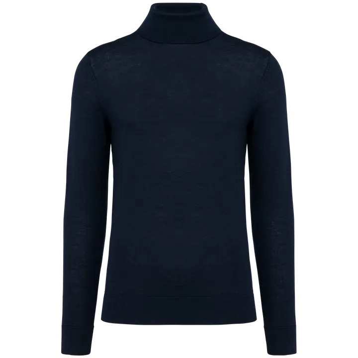 Merino-Herrenpullover mit Rollkragen Deep Navy