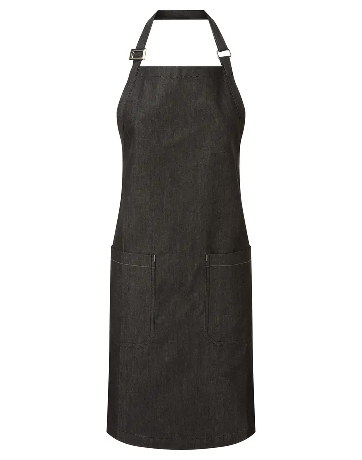 Fairtrade-Schürze aus biologischem Denim Black Denim