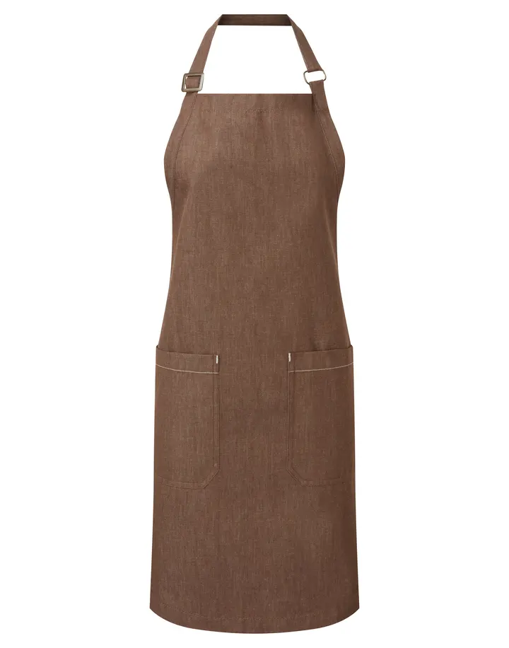 Fairtrade-Schürze aus biologischem Denim Brown Denim