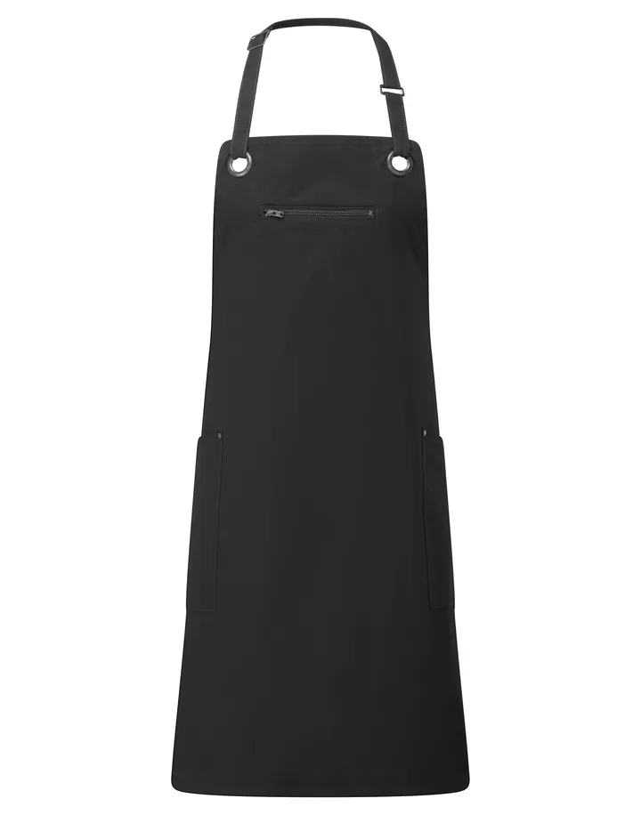 Tablier contrasté écoresponsable "Barley" Black / Charcoal