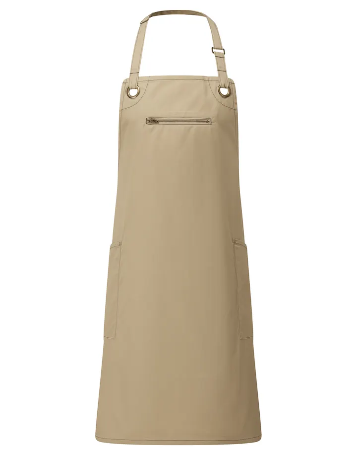 Tablier contrasté écoresponsable "Barley" Khaki / Brown