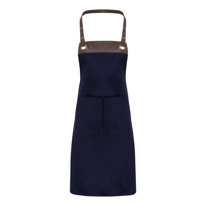Tablier à bavette Espresso Navy / Brown