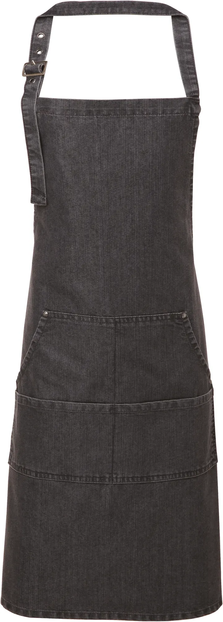 Tablier à bavette "Denim" Black Denim