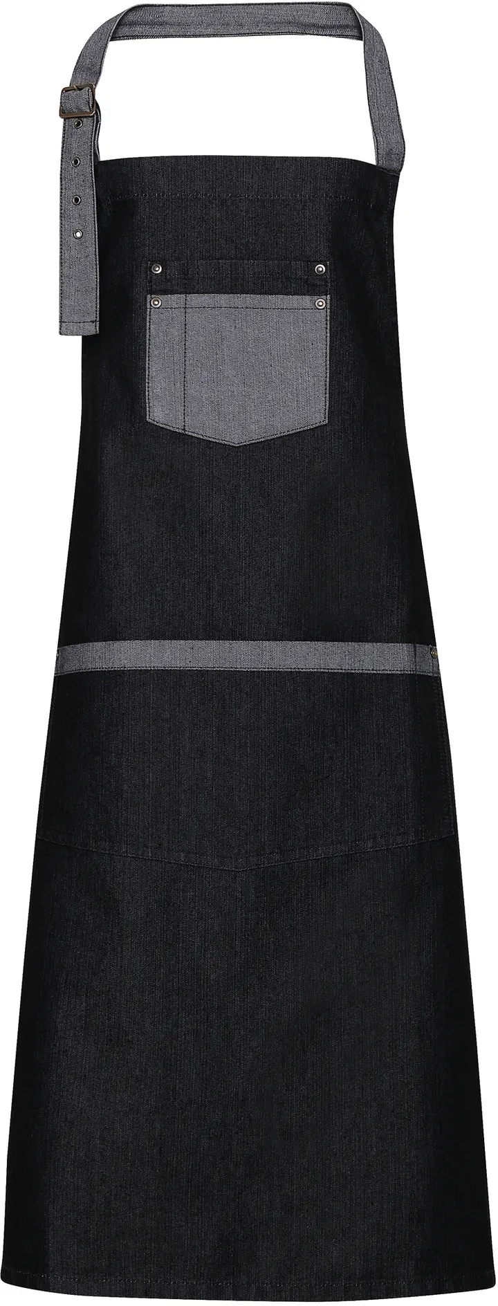 Tablier Denim à bavette "Domain" Black Denim