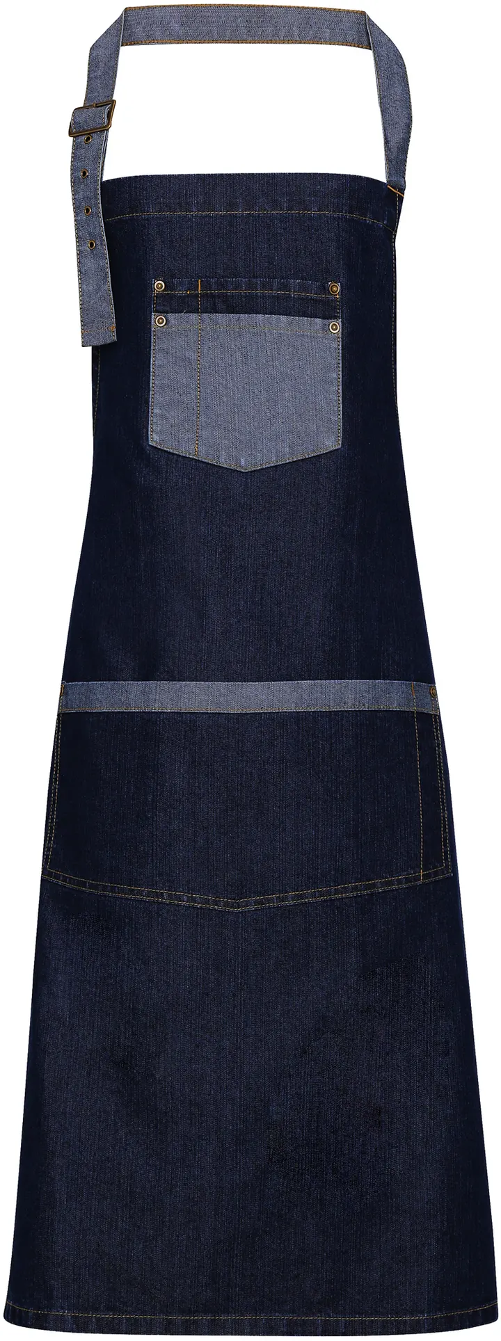 Tablier Denim à bavette "Domain" Indigo Denim