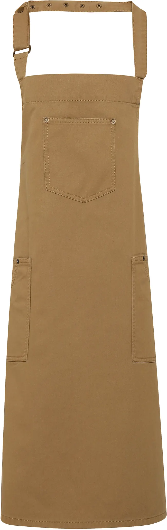 Tablier à bavette "Chino" Khaki Beige