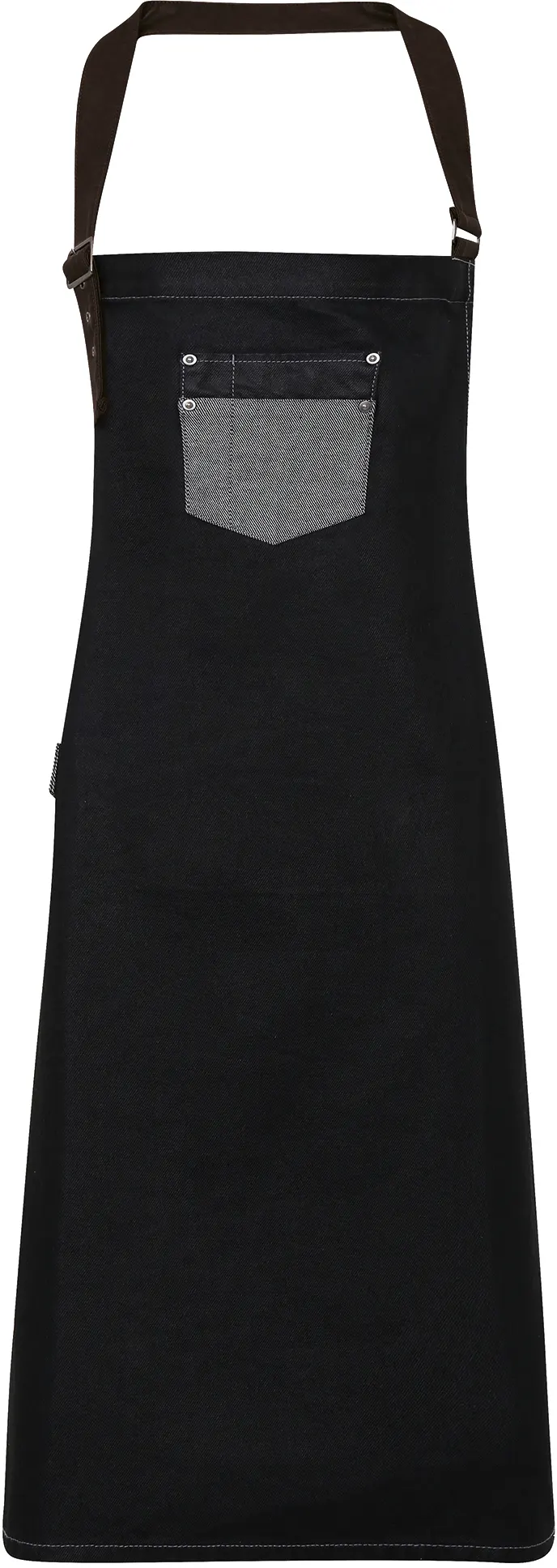 Tablier à bavette "Division" Black Denim