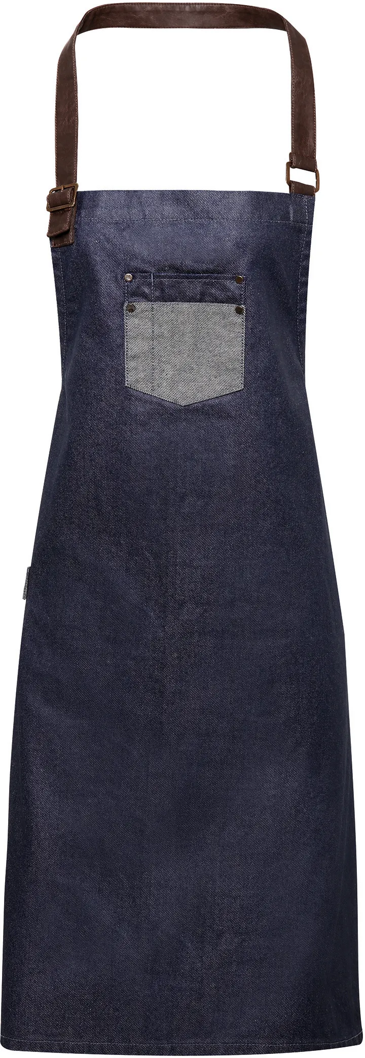 Tablier à bavette "Division" Indigo Denim