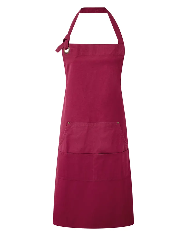 Tablier à bavette "Calibre" Burgundy