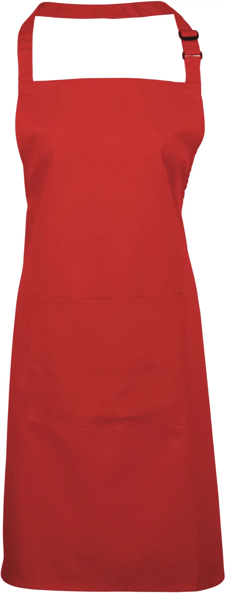 Tablier à bavette "Colours" avec poche Red