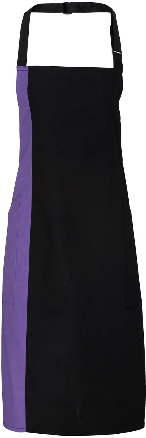 Tablier à bavette bicolore Black / Purple