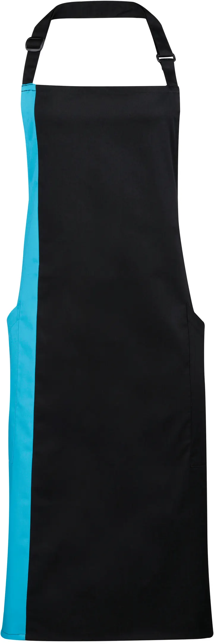 Tablier à bavette bicolore Black / Turquoise