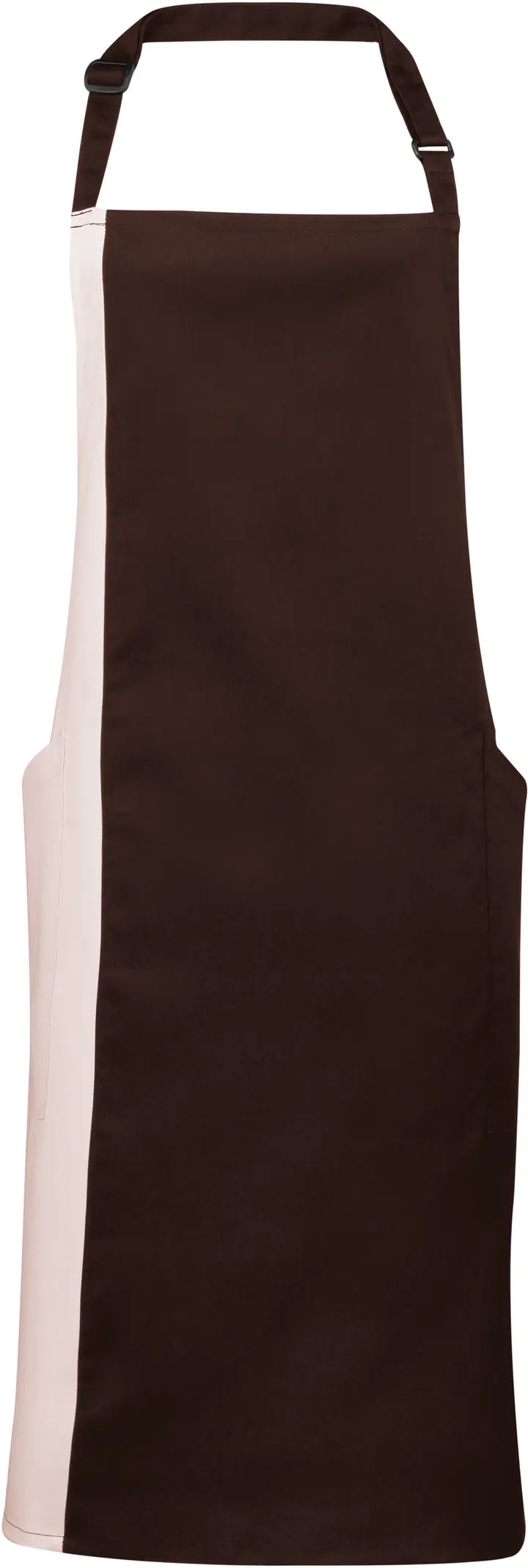 Tablier à bavette bicolore Brown / Natural