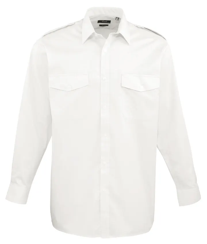 Pilot Long Sleeved Shirt White