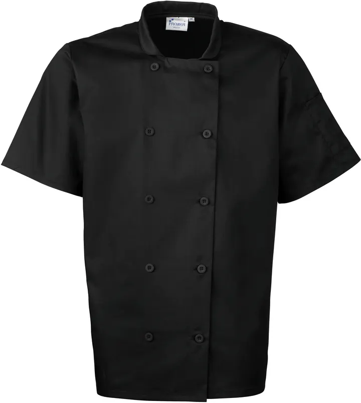 Veste de cuisine manches courtes Black