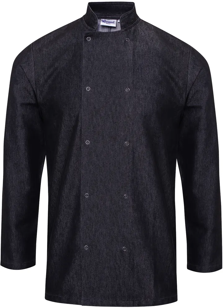 Denim chef's jacket Black Denim
