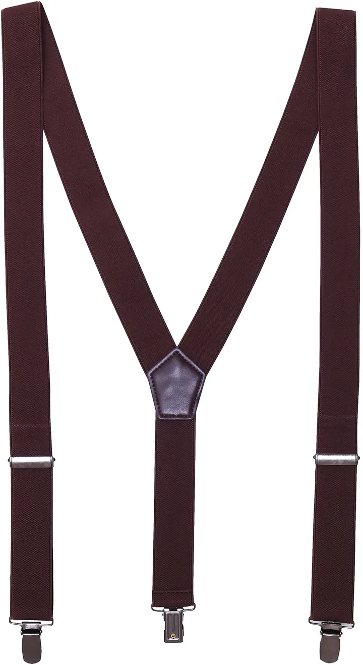 Clip trouser braces Brown