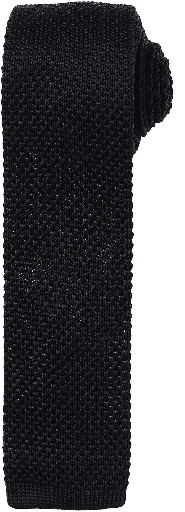 Slim knitted tie Black
