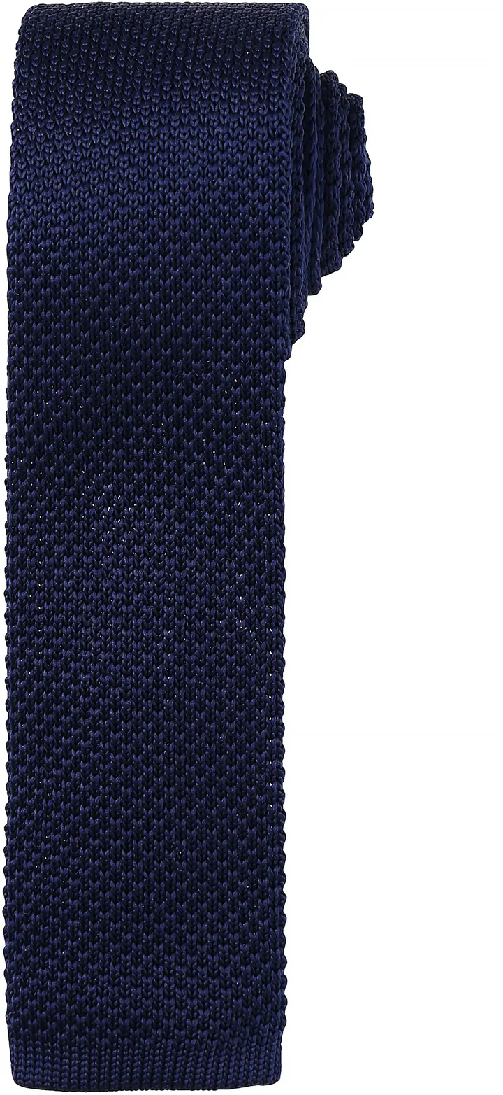 Slim knitted tie Navy