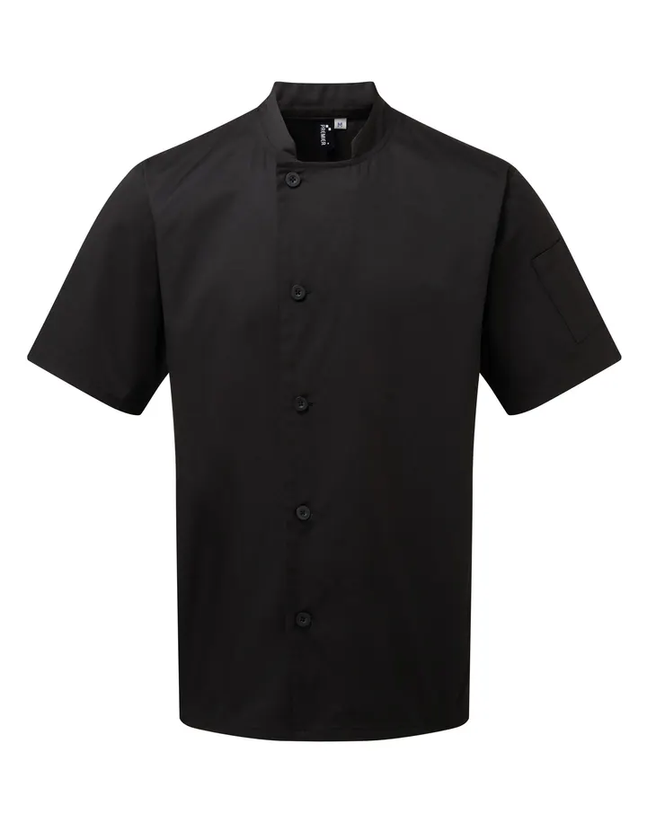 Veste chef cuisinier manches courtes "Essential" Black