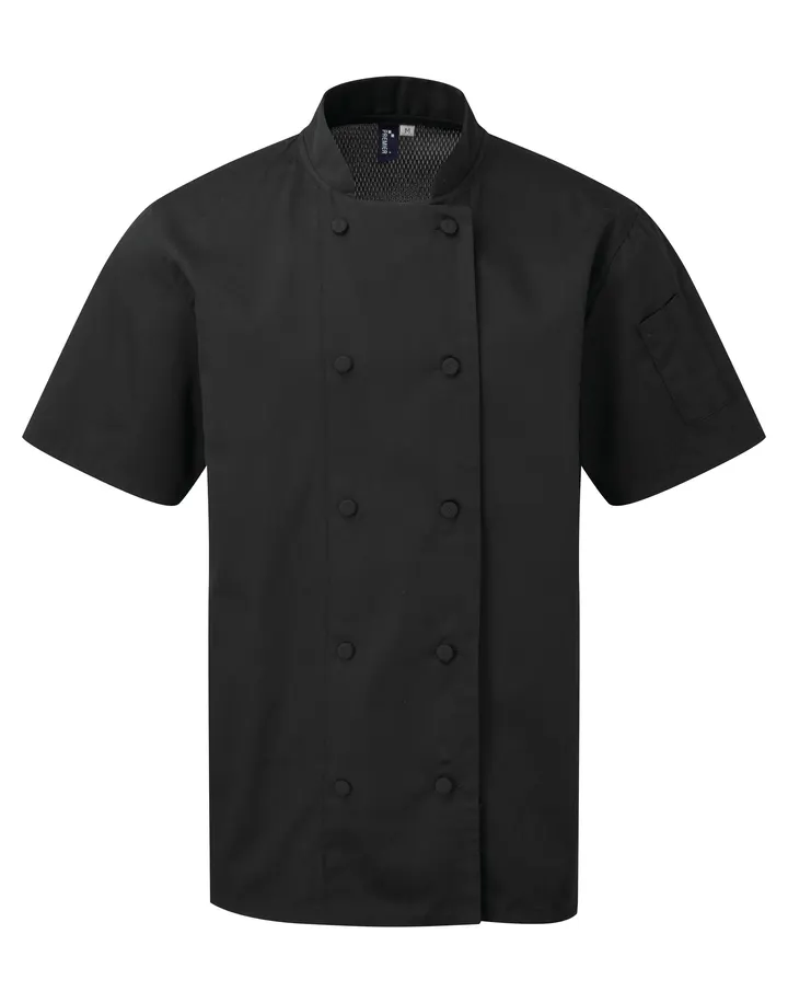 Veste chef cuisinier manches courtes Coolchecker® Black