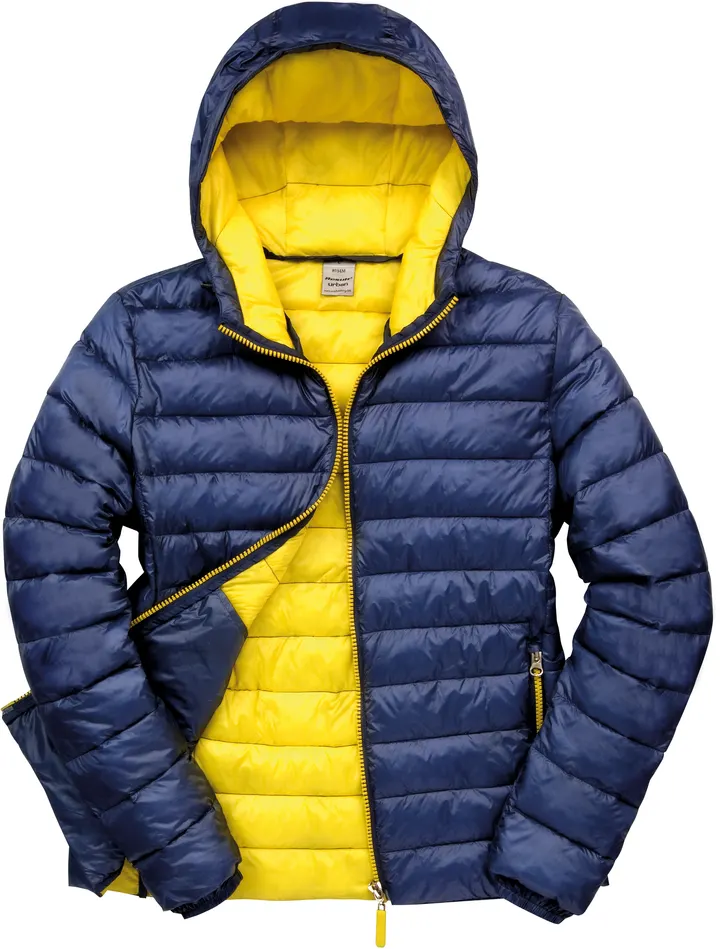 Mens Snow Bird Hooded Jacket Navy / Yellow