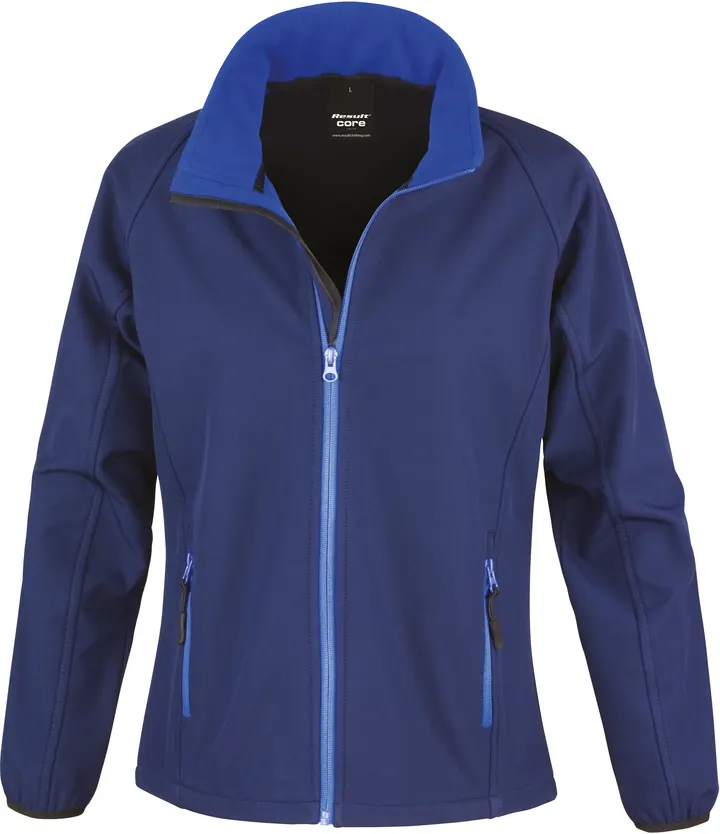 Core Ladies Printable Soft Shell Navy / Royal