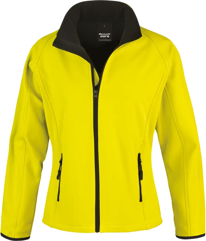 Core Ladies Printable Soft Shell Yellow / Black